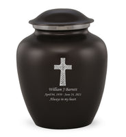 Custom Engraved Charcoal Elite Grace Cremation Urn - IUGR100