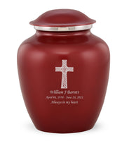 Custom Engraved Crimson Elite Grace Cremation Urn - IUGR300