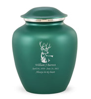 Custom Engraved Green Elite Grace Cremation Urn - IUGR600