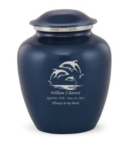 Custom Engraved Ultramarine Elite Grace Cremation Urn - IUGR400