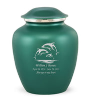 Custom Engraved Green Elite Grace Cremation Urn - IUGR600