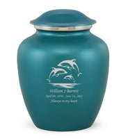 Custom Engraved Teal Elite Grace Cremation Urn - IUGR200