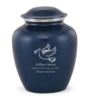 Custom Engraved Ultramarine Elite Grace Cremation Urn - IUGR400