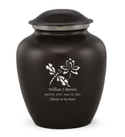 Custom Engraved Charcoal Elite Grace Cremation Urn - IUGR100
