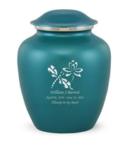 Custom Engraved Teal Elite Grace Cremation Urn - IUGR200