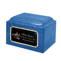 Egyptian Blue Grace Cultured Marble Urn - IUCM802