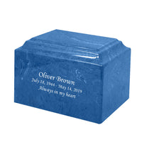 Egyptian Blue Grace Cultured Marble Urn - IUCM802