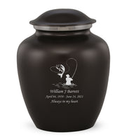 Custom Engraved Charcoal Elite Grace Cremation Urn - IUGR100
