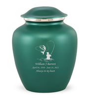 Custom Engraved Green Elite Grace Cremation Urn - IUGR600