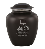 Custom Engraved Charcoal Elite Grace Cremation Urn - IUGR100