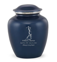 Custom Engraved Ultramarine Elite Grace Cremation Urn - IUGR400