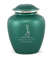 Custom Engraved Green Elite Grace Cremation Urn - IUGR600