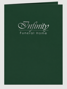 Presentation Folder - Green with Silver Foil - IUPRFOL100-Silver Foil