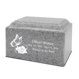Granite Gray Grace Cultured Granite Urn - IUCM701