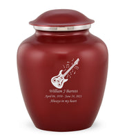 Custom Engraved Crimson Elite Grace Cremation Urn - IUGR300
