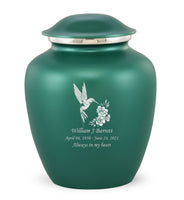 Custom Engraved Green Elite Grace Cremation Urn - IUGR600