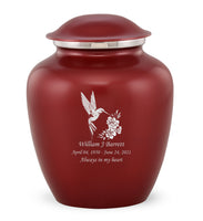 Custom Engraved Crimson Elite Grace Cremation Urn - IUGR300