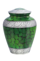 Modest Series - Elite Cloud Green & Silver Cremation Urn - IUAL120-Green