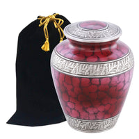 Modest Series - Elite Cloud Berry & Silver Cremation Urn - IUAL120-Berry