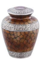 Modest Series - Elite Cloud Brown & Silver Cremation Urn - IUAL120-Brown