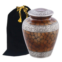 Modest Series - Elite Cloud Brown & Silver Cremation Urn - IUAL120-Brown