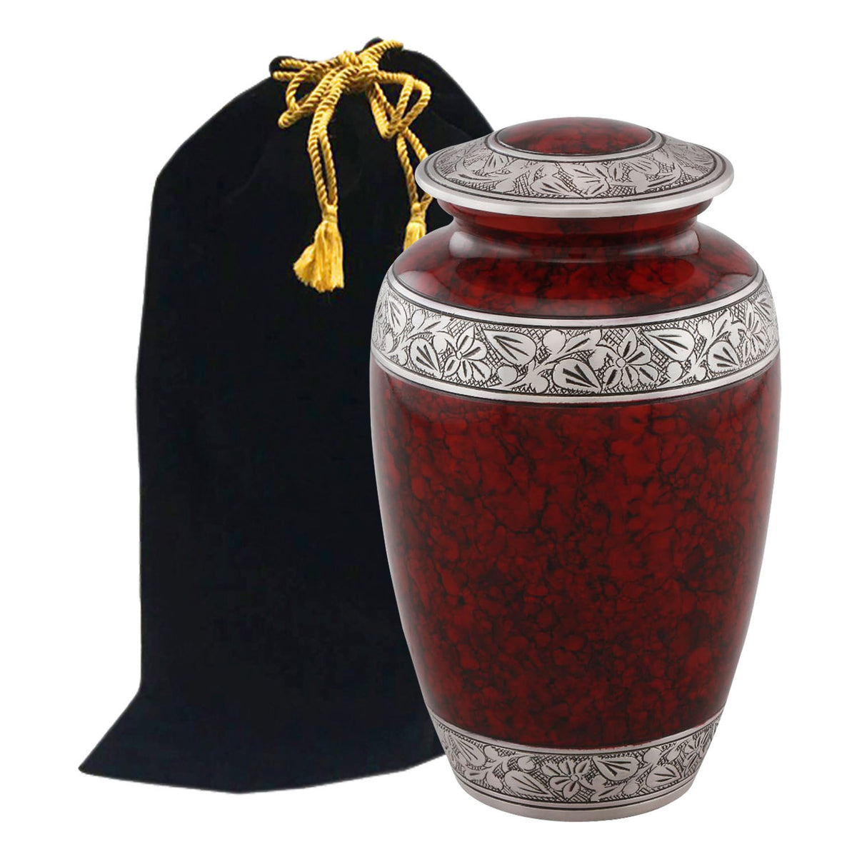 Modest Series Classic Cloud Berry & Silver Cremation Urn IUAL180B