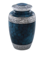Classic Blue Cloud Alloy Cremation Urn - Overstock Deal