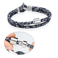 Roscada Speckled Carbon Braided Bracelet - IUBR304