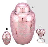 Ethnic Series - Dome Top Wings to Eternity-Pink Cremation Urn - IUCL154