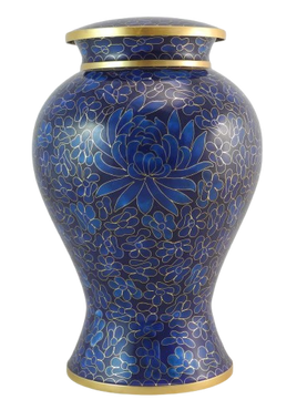 Trinity Cloisonne Urn - Dark Blue - IUCLO100
