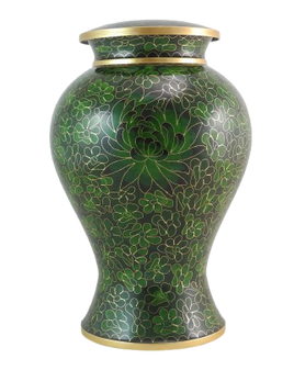 Trinity Cloisonne Urn - Emerald - IUCLO106
