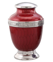 Virile Banded Red Cremation Urn - IUET147