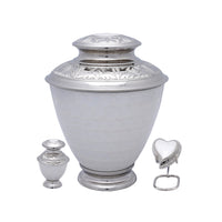 Elegance Series - Pearl White Cremation Urn - IUFH121