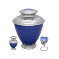 Elegance Series - Pearl Blue Cremation Urn - IUFH123