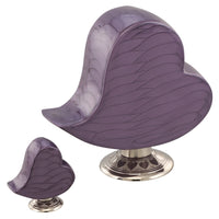 Cheerful Heart Cremation Urn - Purple - IUFH158