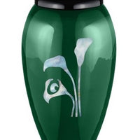 Mother of Pearl Shell Art Green Lilium - IUFM112-Green
