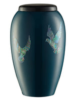 Mother of Pearl Shell Art Teal Pearly Dove - IUFM113-Teal
