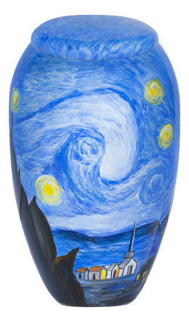 Hand Painted Night Sky Cremation Urn