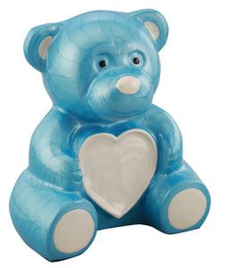 Teddy Bear Infant Cremation Urn - Blue, Pink, or White