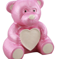 Teddy Bear Infant Cremation Urn - Blue, Pink, or White