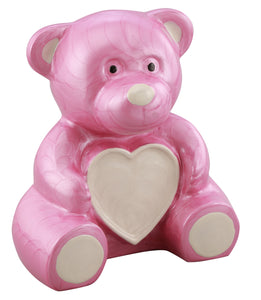 Teddy Bear Infant Cremation Urn - Blue, Pink, or White