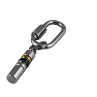 Brass & Black Ring Cylinder Keychain - IUKY112