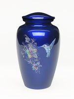 Exquisite Series - Mother of Pearl Hummingbird on Blue - IUME103-Blue