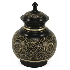 Ethnic Potbelly Golden Aura Cremation Urn - IUMS130