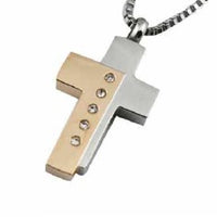 Bi-Color Cross Pendant - IUPN104