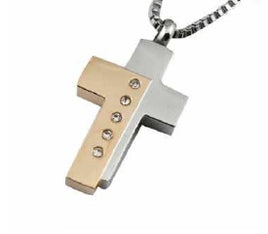 Bi-Color Cross Pendant - IUPN104