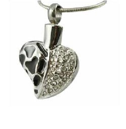 Anamel and Diamond Heart Pendant - IUPN124