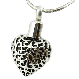 Black Art Heart Pendant - IUPN125