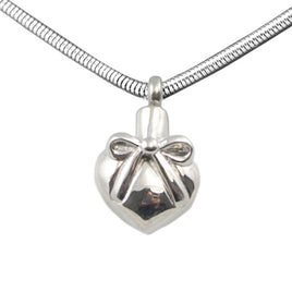 Heart With Ribbon and Bow Pendant - IUPN127
