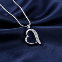 Crystal Diamond Heart Pendant - IUPN178